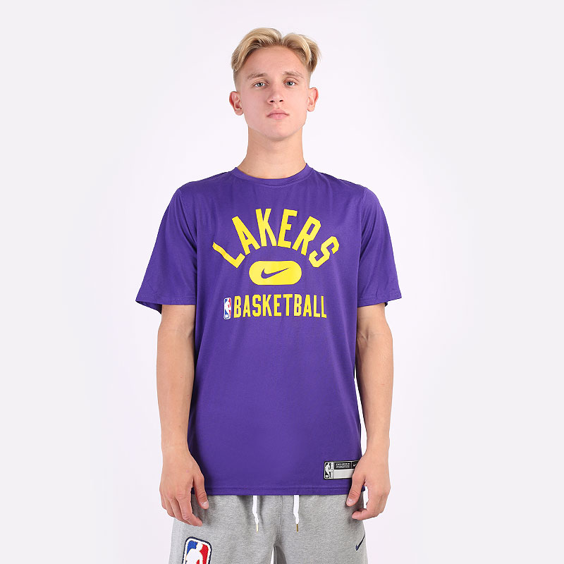 мужская фиолетовая футболка Nike Los Angeles Lakers Dri-FIT NBA T-Shirt DA5925-547 - цена, описание, фото 3